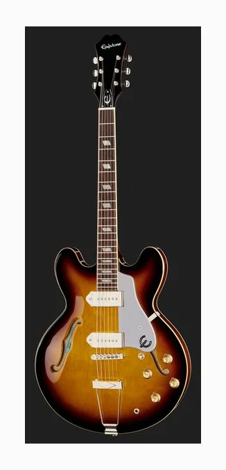 Epiphone Casino Vintage Sunburst, manico e tastiera visti di lato