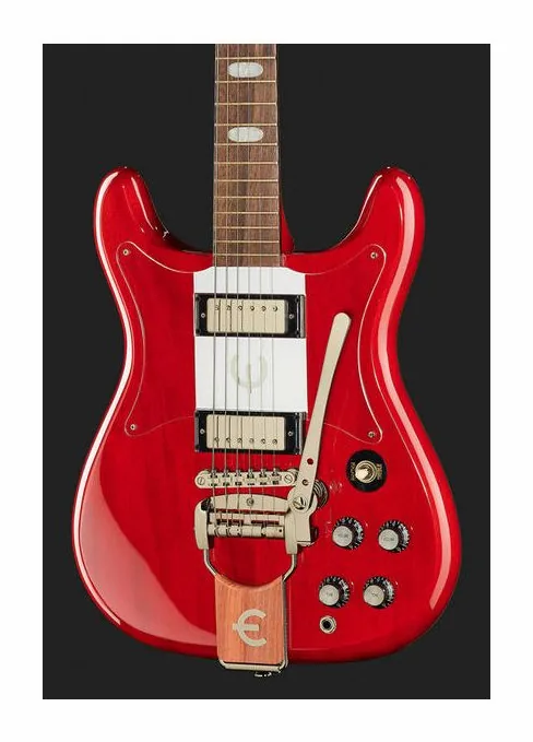Epiphone Crestwood Custom Cherry, curve del body viste dall'alto
