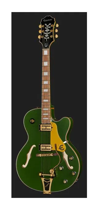 Epiphone Emperor Swingster Forest Green, manico e tastiera visti di lato
