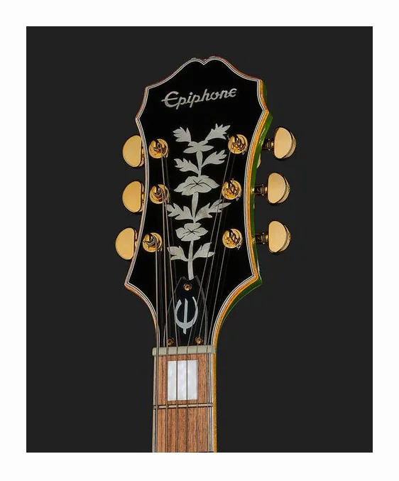 Epiphone Emperor Swingster Forest Green, paletta con meccaniche e logo