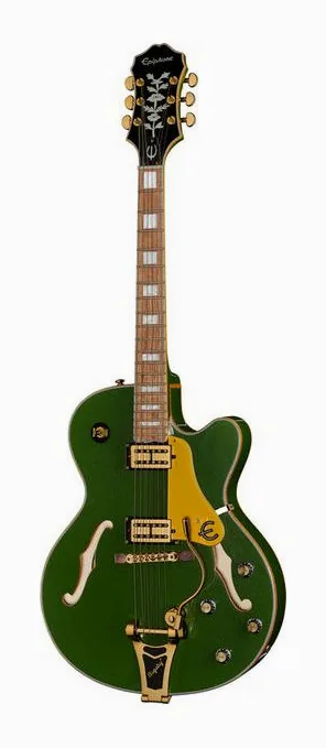 Epiphone Emperor Swingster Forest Green in primo piano frontale