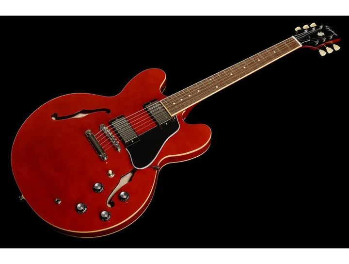 Epiphone ES-335 Cherry w/Case, curve del body viste dall'alto