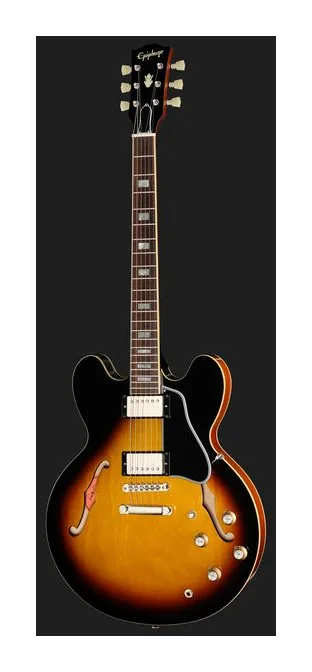 Epiphone 1962 ES-335 Reissue Vintage Bu, profilo laterale del corpo
