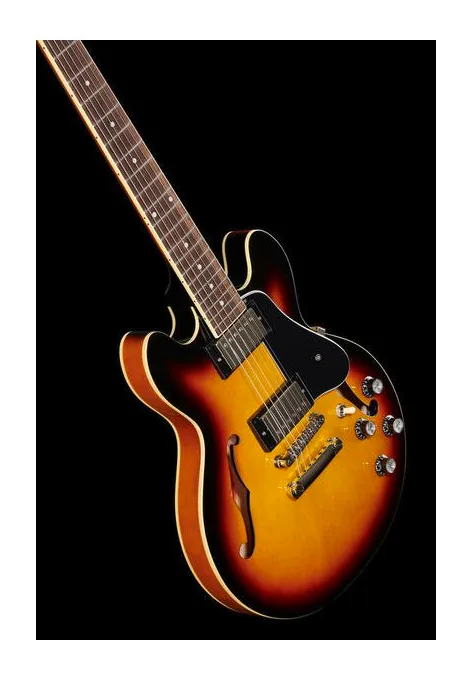 Epiphone ES-339 Vintage Sunburst w/Bag, corpo e verniciatura in primo piano