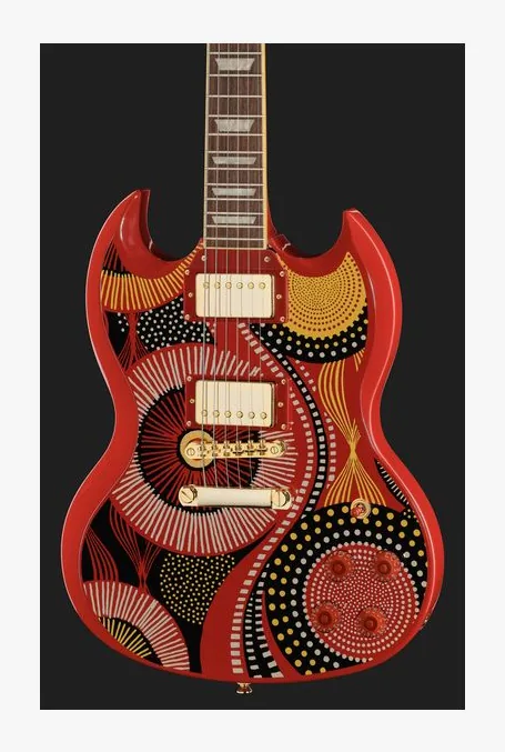 Epiphone Fatoumata Diawara SG, manico e tastiera visti di lato
