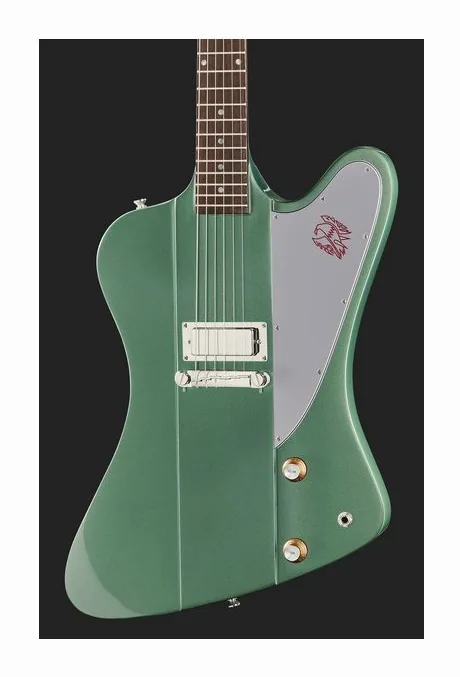Epiphone 1963 Firebird I InvernessGreen, pickup e manopole dei controlli
