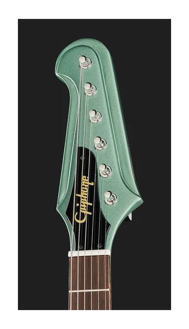 Epiphone 1963 Firebird I InvernessGreen, manico e tastiera visti di lato