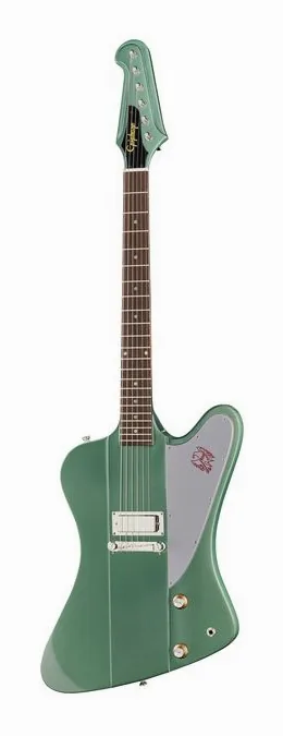 Epiphone 1963 Firebird I InvernessGreen fotografato frontalmente