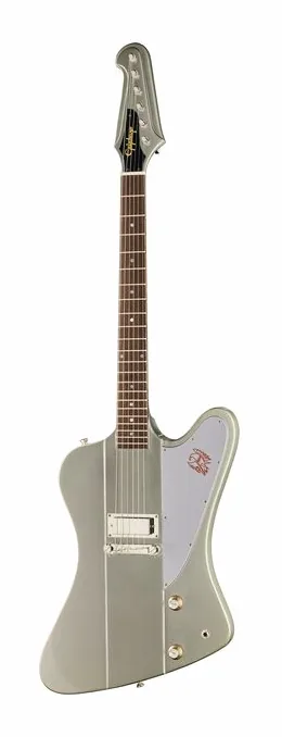 Epiphone 1963 Firebird I Silver Mist visto di fronte