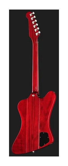 Epiphone Firebird Wine Red LH, paletta con meccaniche e logo