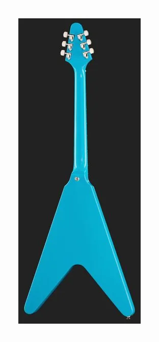 Epiphone Flying V 70s Maui Blue, vista posteriore del corpo