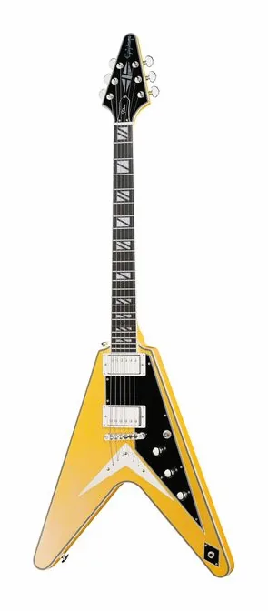 Epiphone Flying V Custom Futura SolS in primo piano frontale
