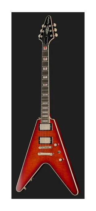Epiphone Flying V Prophecy Aged BTB, curve del body viste dall'alto