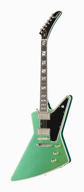 Epiphone Futura Explorer Custom DS fotografato frontalmente