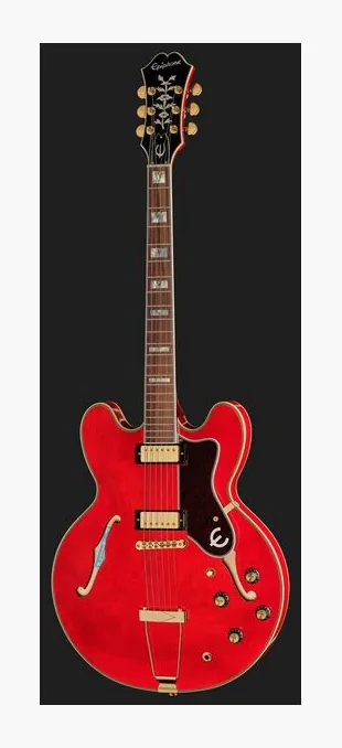 Epiphone Gem Archer Sheraton Mbilt CR, corpo e verniciatura in primo piano