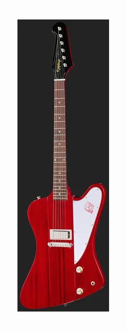 Epiphone IGC 1963 Firebird I Re Cherry, paletta con meccaniche e logo