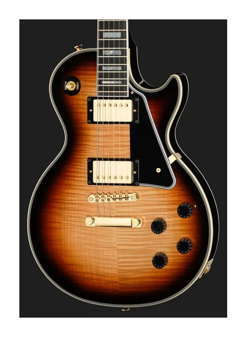 Epiphone IGC Les Paul Custom SB, corpo e verniciatura in primo piano