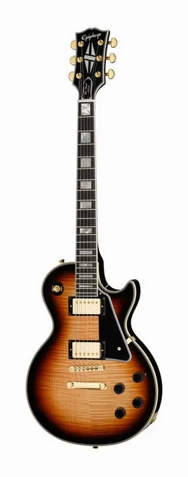 Epiphone IGC Les Paul Custom SB in primo piano frontale