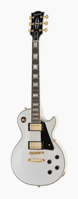 Epiphone Les Paul Custom Alpine White visto di fronte