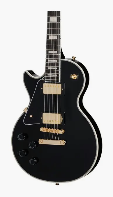 Epiphone Les Paul Custom EB LH, corpo e verniciatura in primo piano