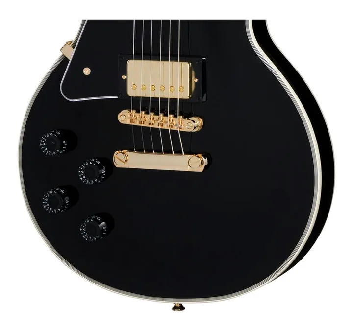 Epiphone Les Paul Custom EB LH, curve del body viste dall'alto
