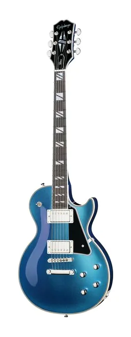 Epiphone Les Paul Custom Futura TS inquadrato di fronte su sfondo neutro