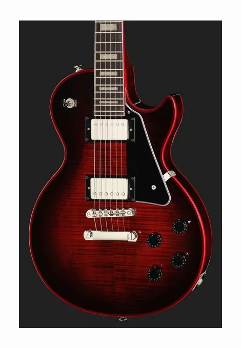 Epiphone Les Paul Custom Widow RB, pickup e manopole dei controlli
