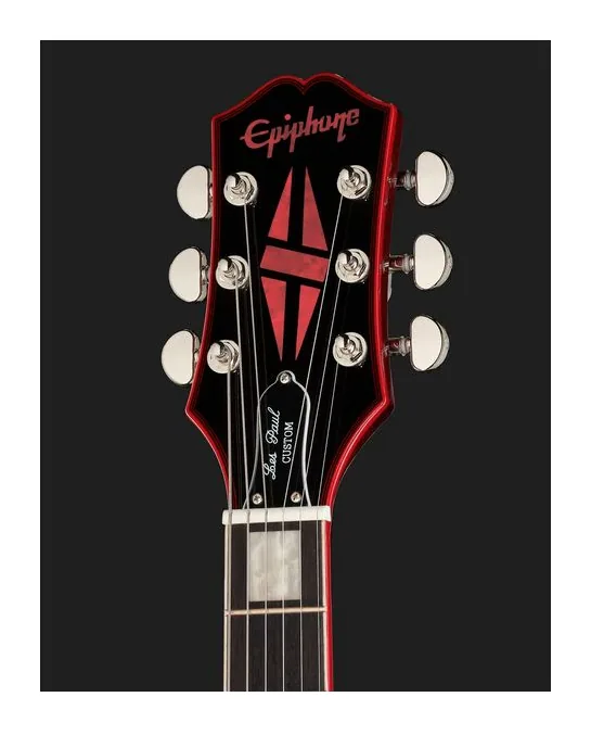 Epiphone Les Paul Custom Widow RB, capotasto e prime posizioni della tastiera