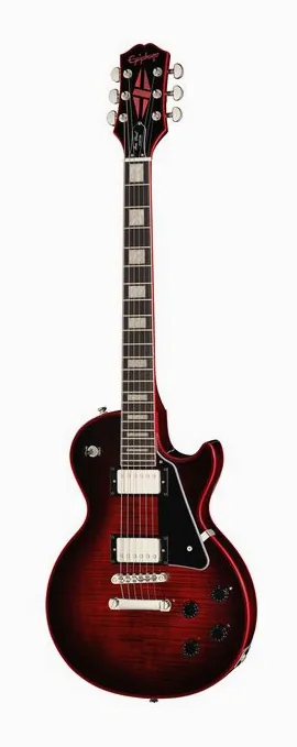 Epiphone Les Paul Custom Widow RB in primo piano frontale