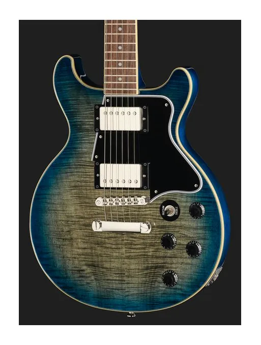 Epiphone Les Paul Special DC Fig OceanW, corpo e verniciatura in primo piano