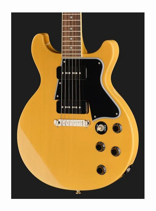 Epiphone Les Paul Special DC TV Yellow, pickup e manopole dei controlli