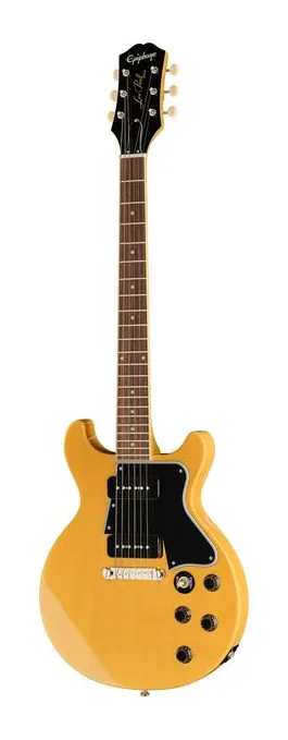 Epiphone Les Paul Special DC TV Yellow fotografato frontalmente