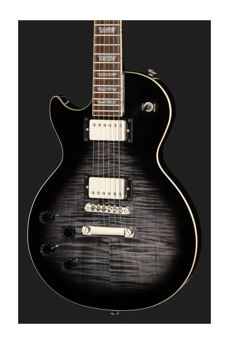 Epiphone Les Paul Tribute Plus EB LH, manico e tastiera visti di lato