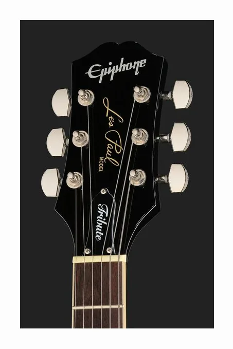 Epiphone Les Paul Tribute Plus EB LH, corpo e verniciatura in primo piano