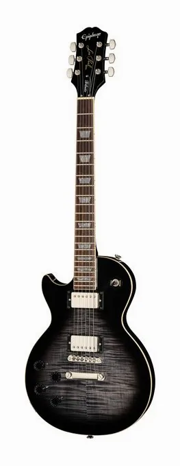 Epiphone Les Paul Tribute Plus EB LH in primo piano frontale