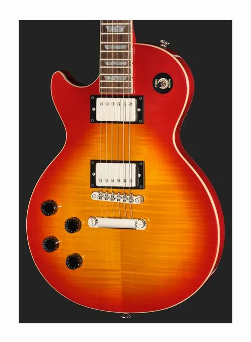 Epiphone Les Paul Tribute Plus HCS LH, pickup e manopole dei controlli