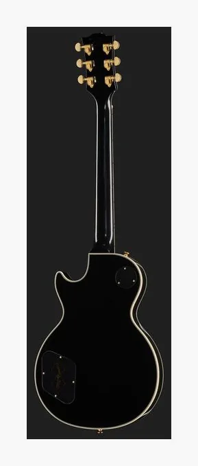 Epiphone Les Paul Custom Ebony IGC, curve del body viste dall'alto