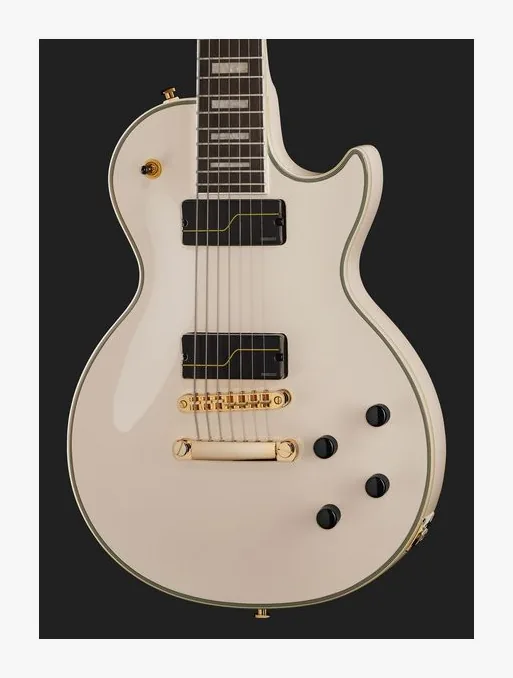 Epiphone Matt Heafy LP Cust. 7 Bone Wh., capotasto e prime posizioni della tastiera