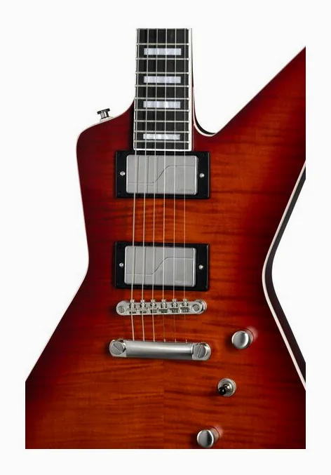 Epiphone Prophecy Extura ABTB, manico e tastiera visti di lato