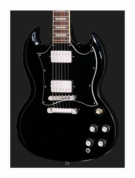 Epiphone SG Standard EB IBG, paletta con meccaniche e logo