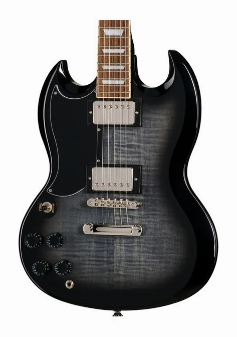 Epiphone SG Tribute Plus EB LH, selettore pickup e jack di uscita