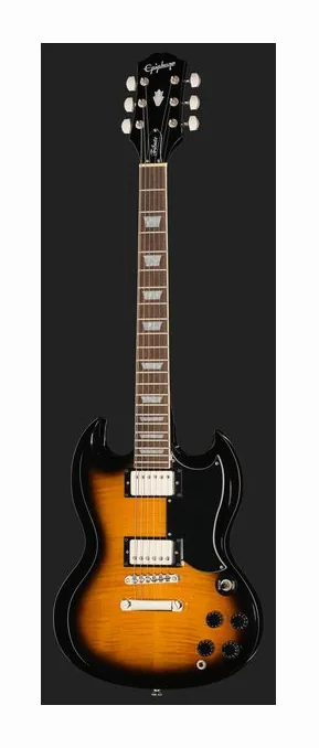 Epiphone SG Tribute Plus VS, pickup e manopole dei controlli
