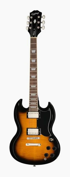 Epiphone SG Tribute Plus VS in primo piano frontale