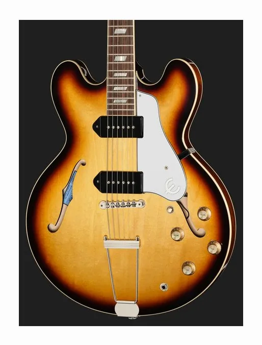 Epiphone USA Casino Vintage Sunburst, selettore pickup e jack di uscita