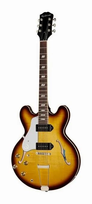 Epiphone USA Casino Vintage Sunburst LH fotografato frontalmente