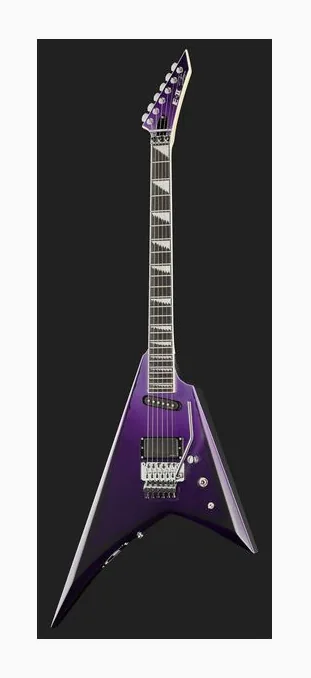 ESP E-II Alexi Ripped Sawtooth, manico e tastiera visti di lato