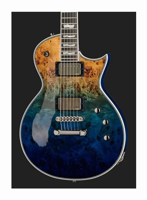 ESP E-II Eclipse BM Blue Nat Fade, selettore pickup e jack di uscita