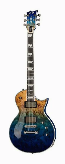 ESP E-II Eclipse BM Blue Nat Fade in primo piano frontale