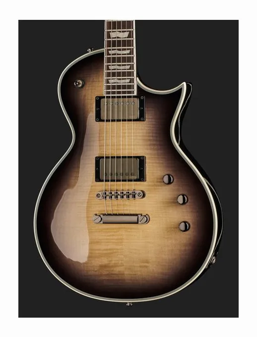 ESP E-II Eclipse FM BLK NAT B, curve del body viste dall'alto