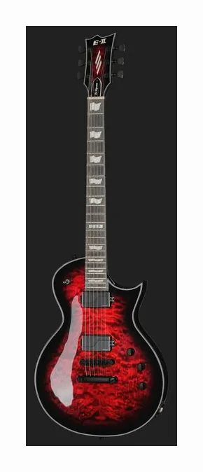ESP E-II Eclipse See Thru BKCSB, manico e tastiera visti di lato